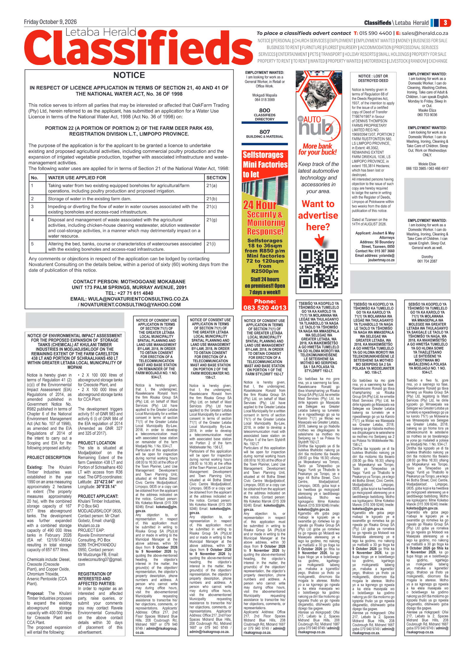 Letaba Herald 9 October 2026 page 7