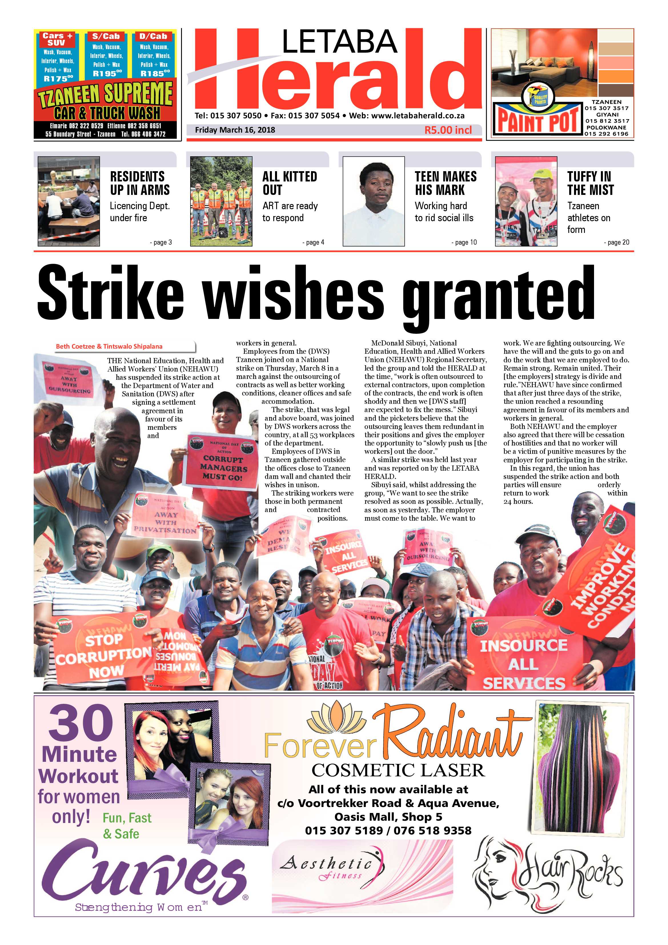 Letaba Herald – 16 March 2018 page 1