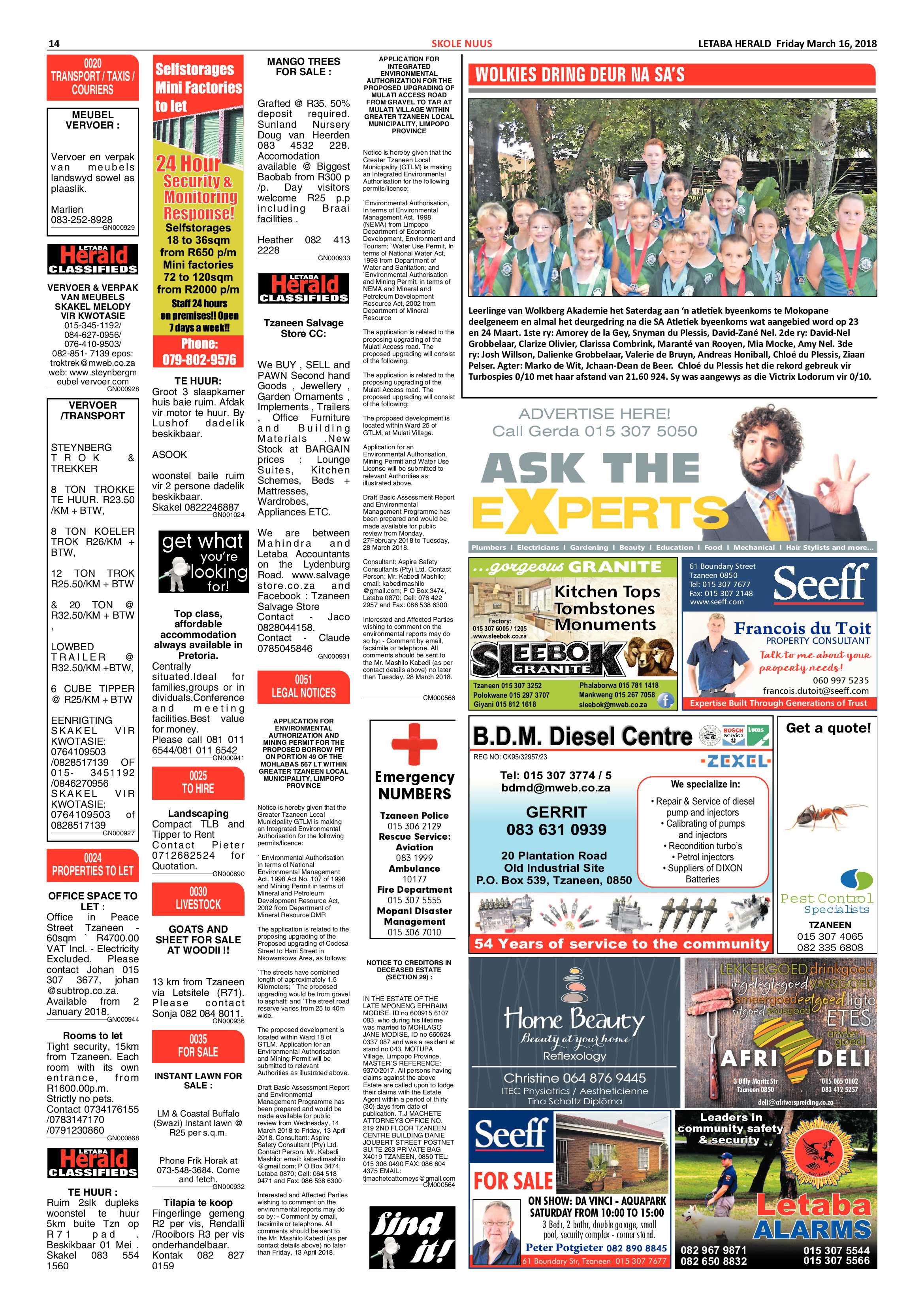 Letaba Herald – 16 March 2018 page 14
