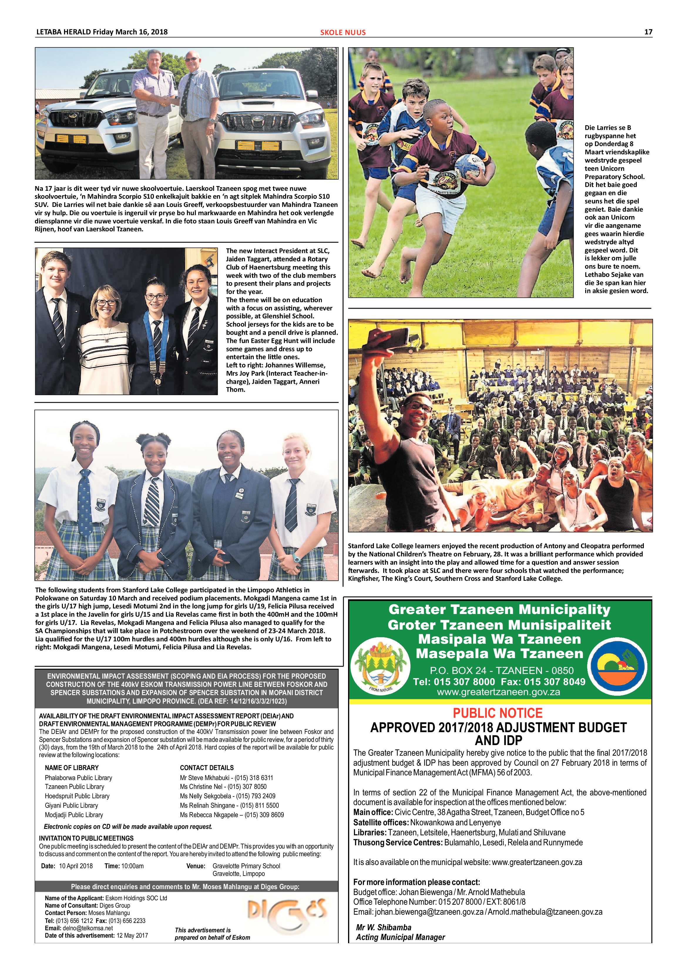 Letaba Herald – 16 March 2018 page 17