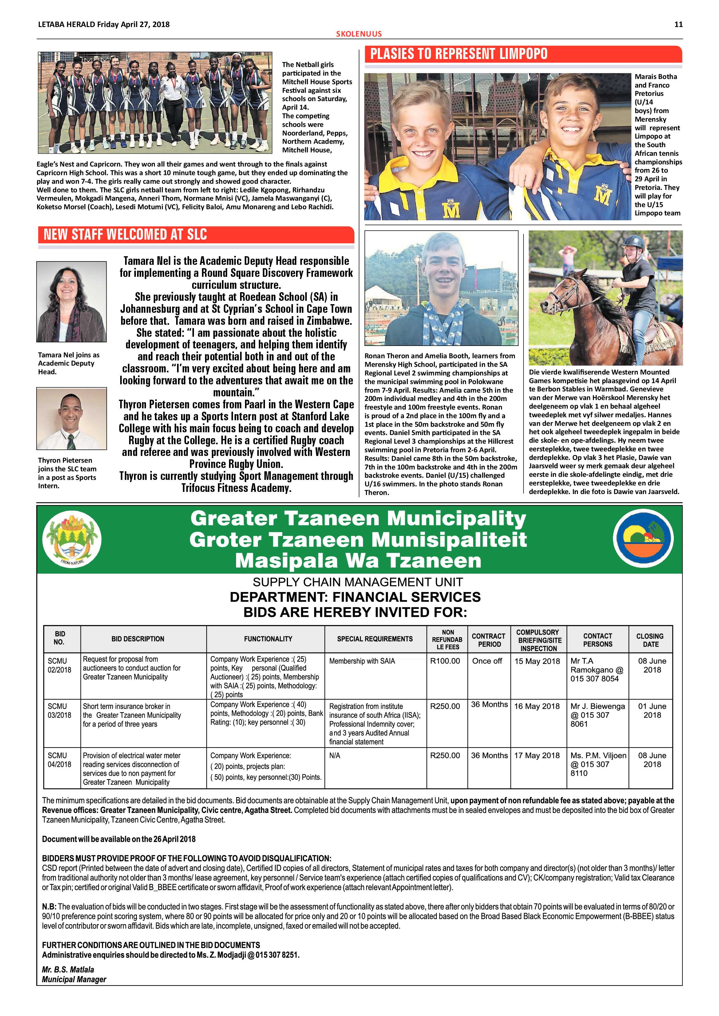 Letaba Herald  – 20 April 2018 page 11