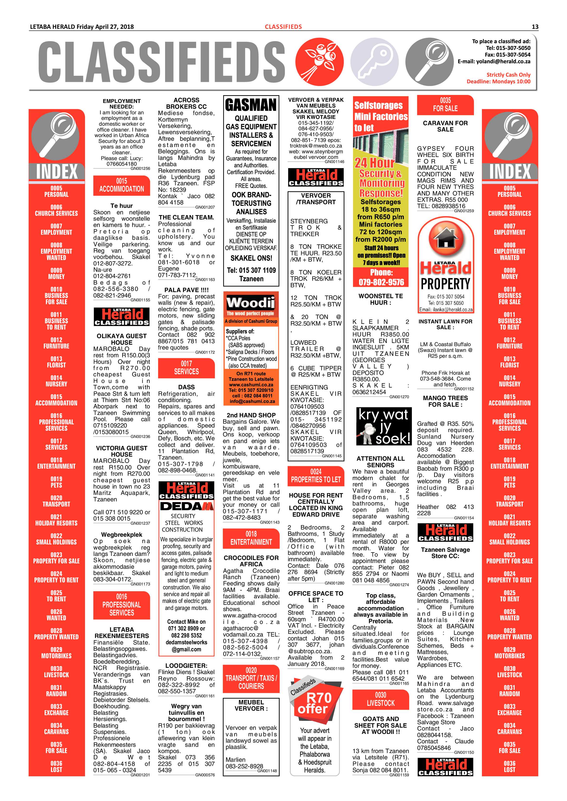 Letaba Herald  – 20 April 2018 page 13