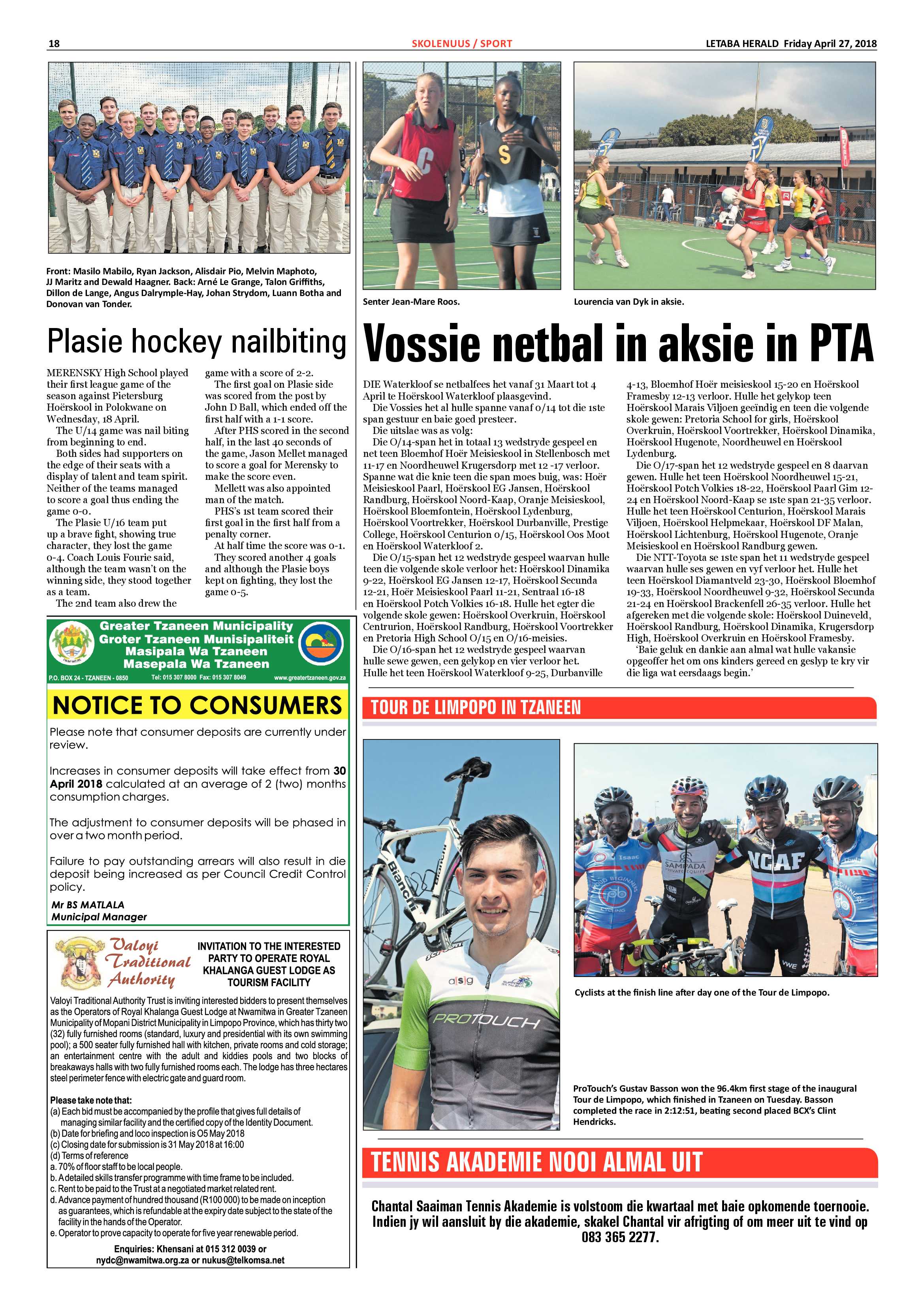Letaba Herald  – 20 April 2018 page 18