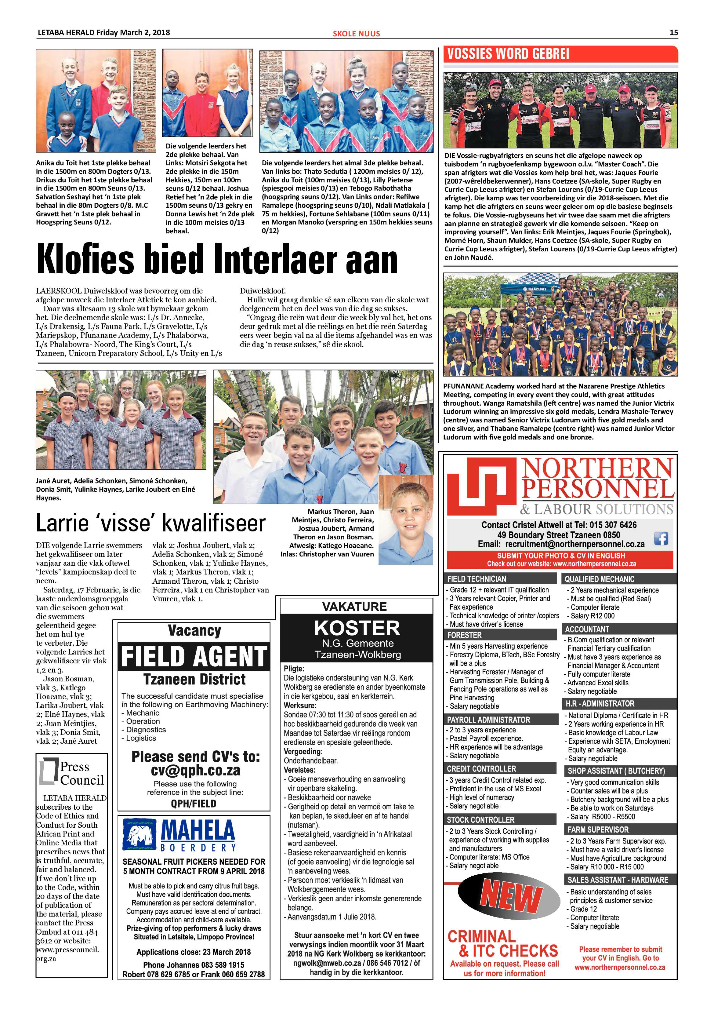 Letaba Herald  – 2 March 2018 page 15