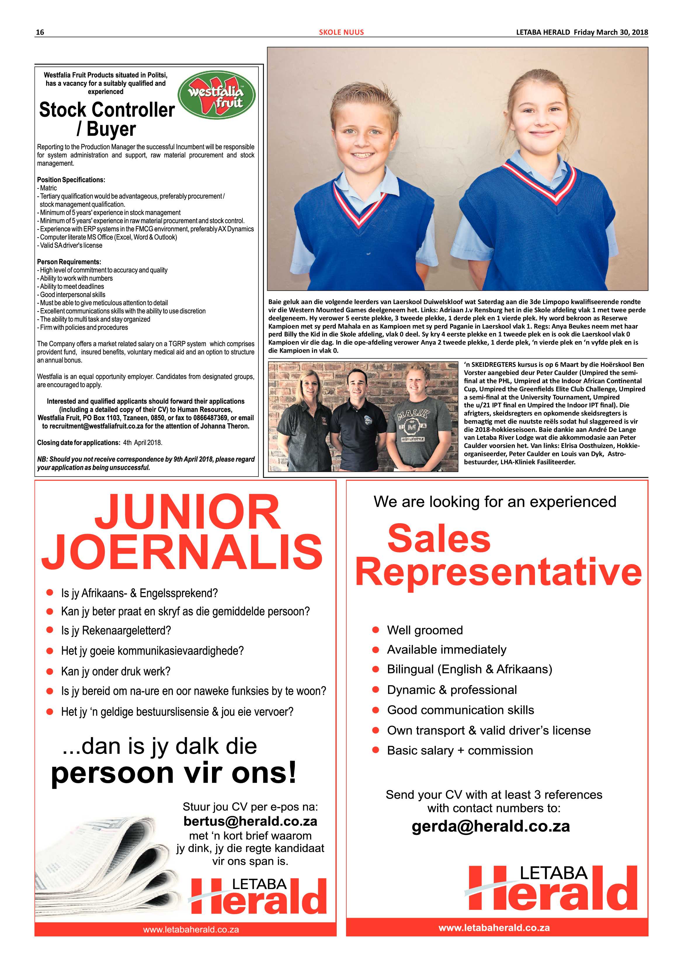 Letaba Herald – 30 March 2018 page 16