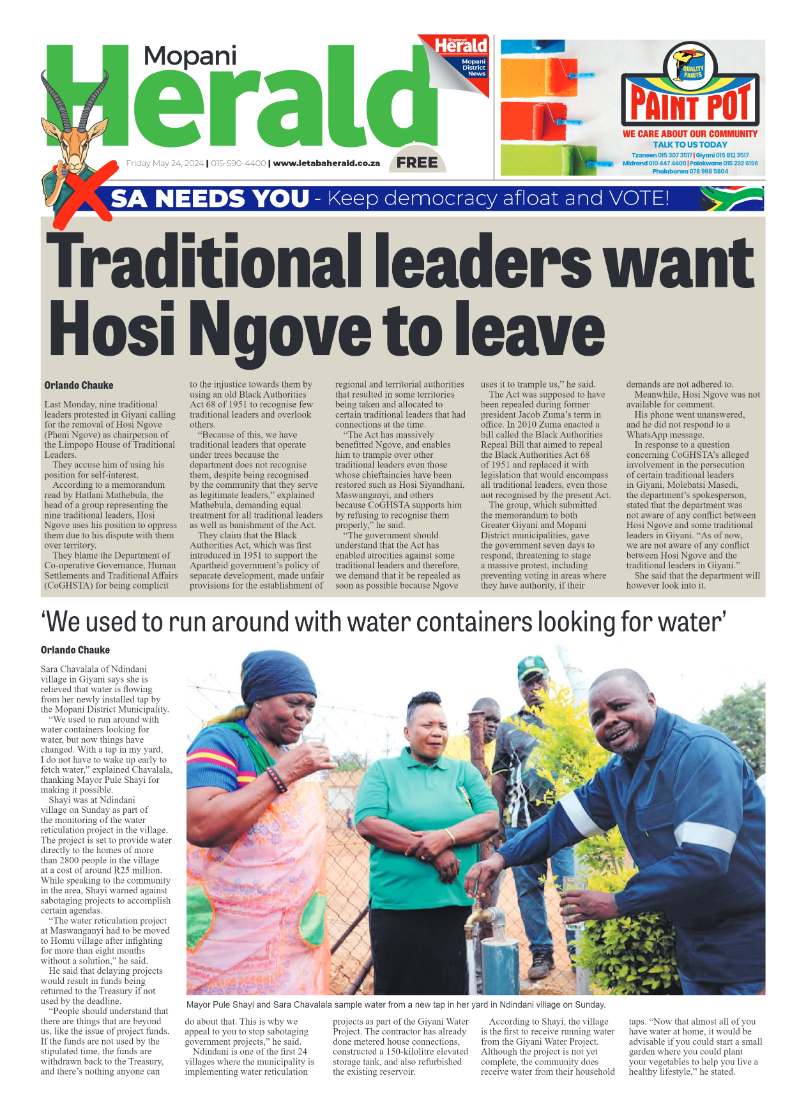 Mopani Herald page 1
