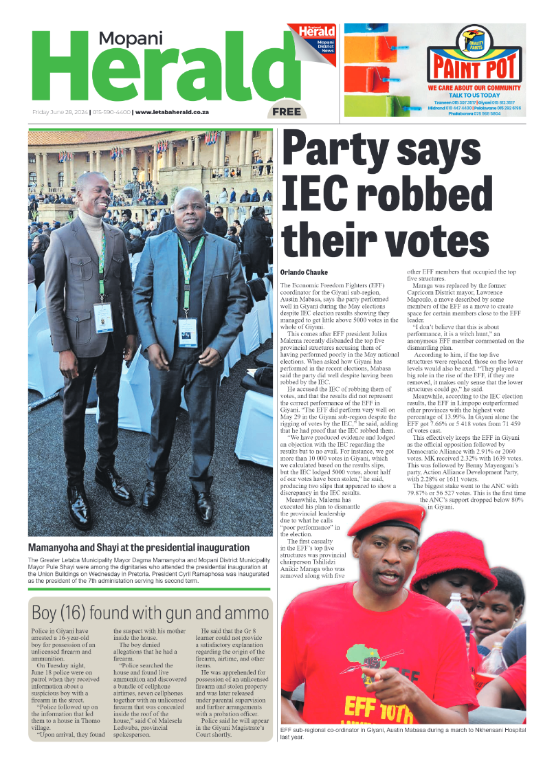 Mopani Herald page 1