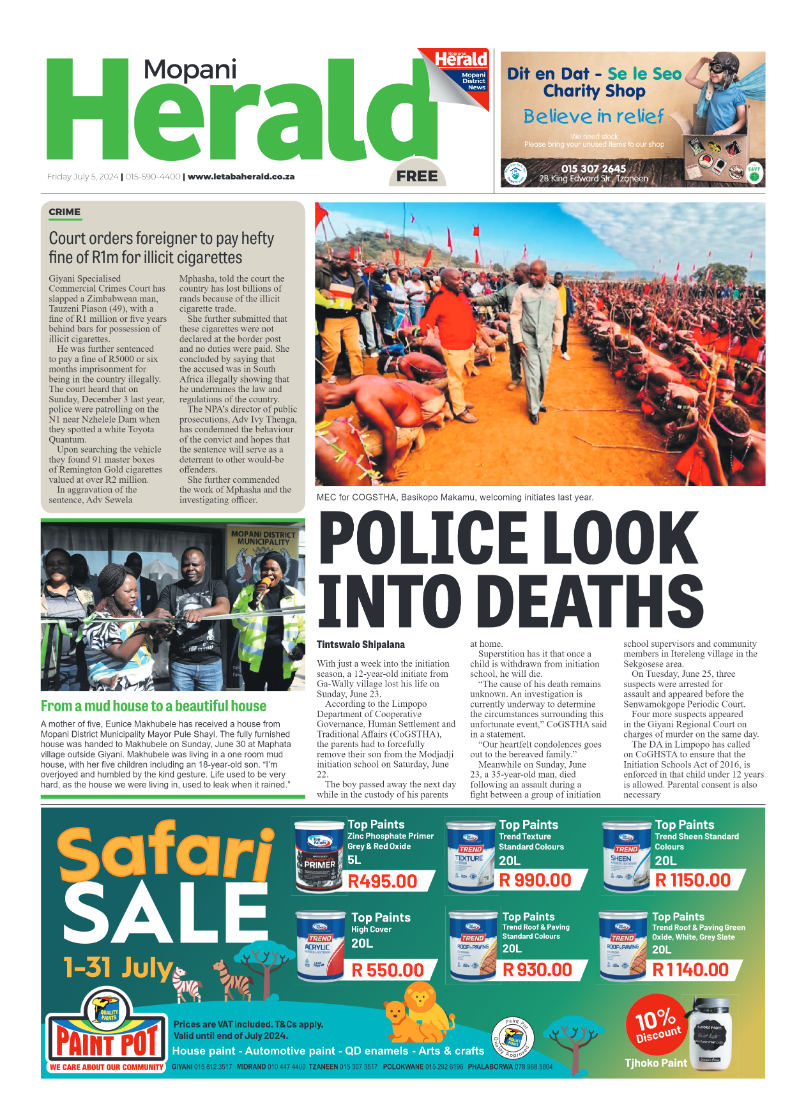Mopani Herald page 1