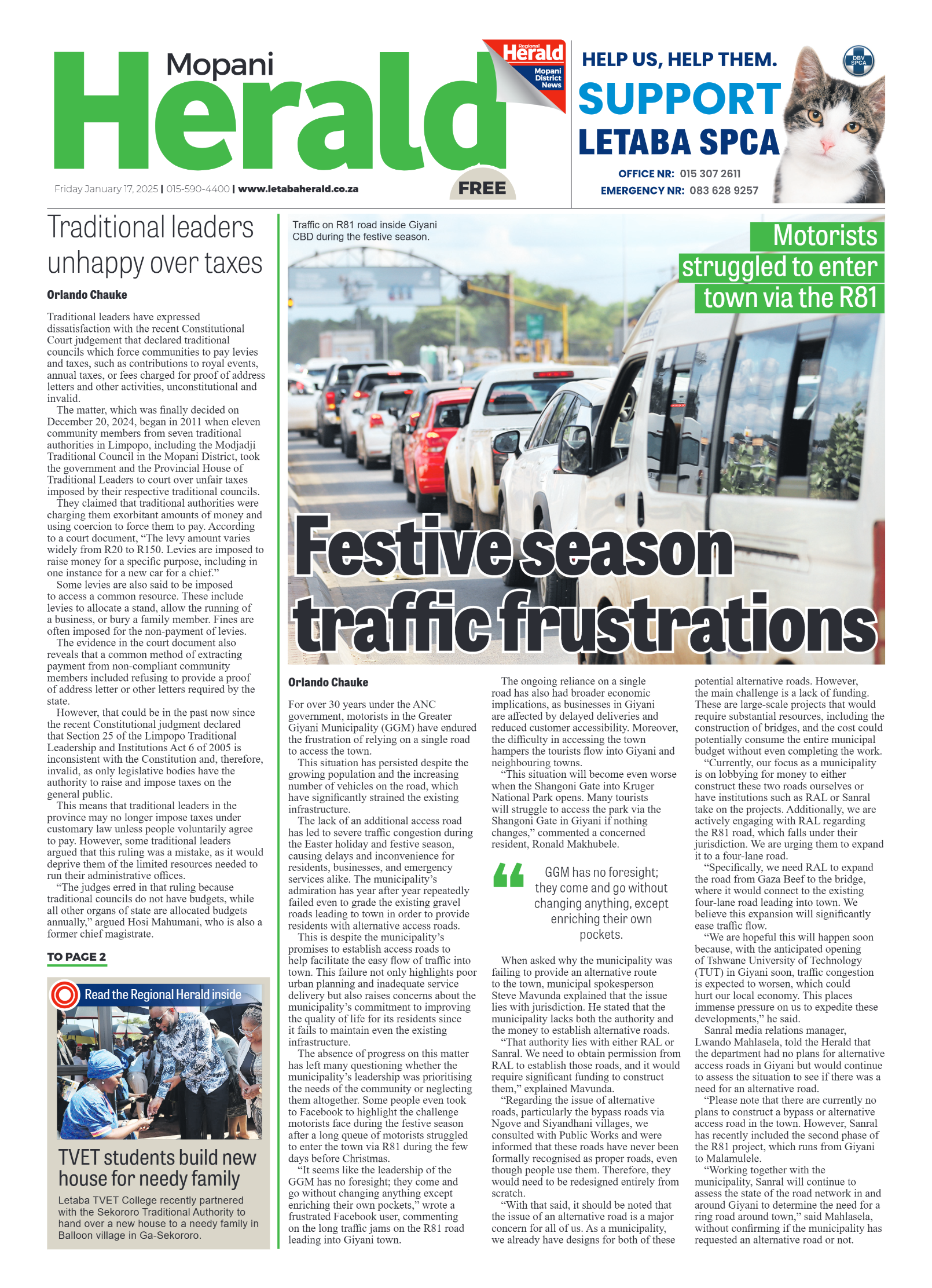 Mopani Herald page 1