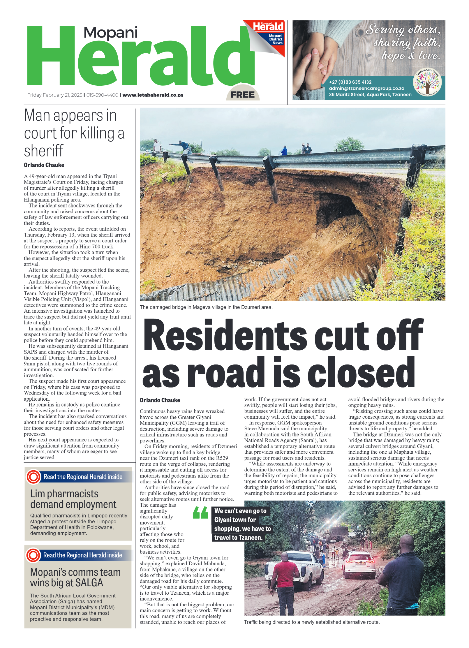 Mopani Herald page 1