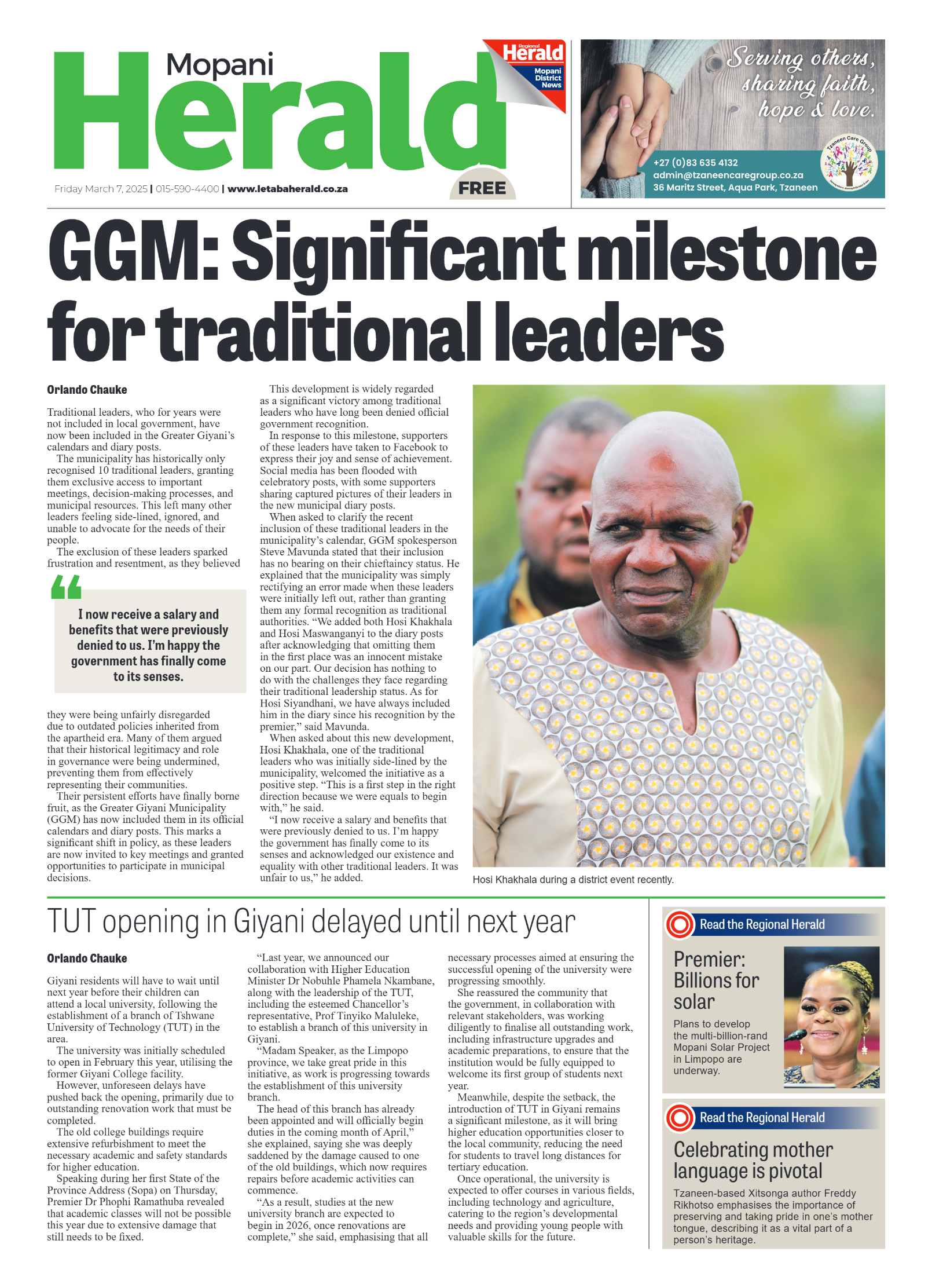 Mopani Herald page 1