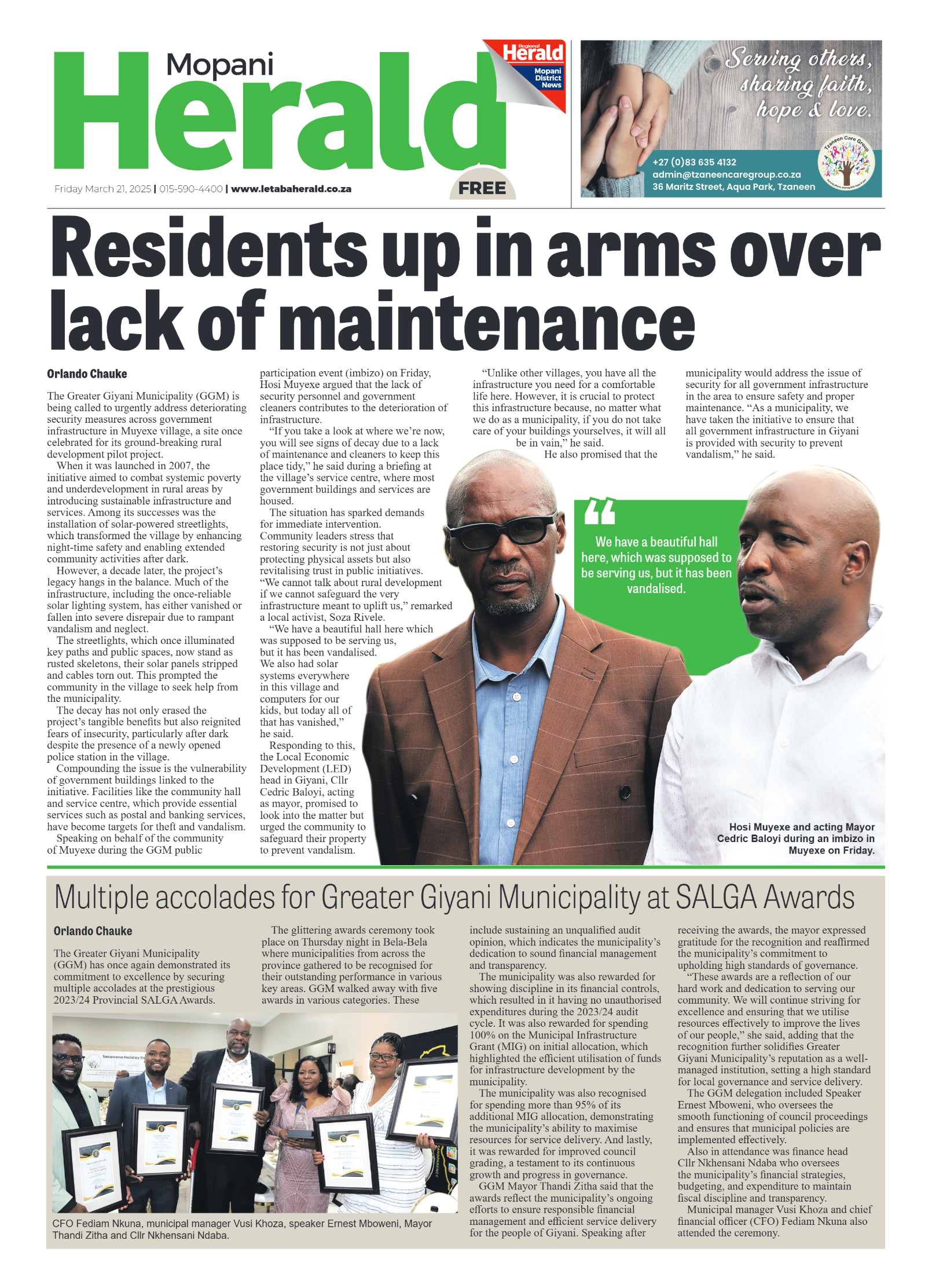 Mopani Herald page 1