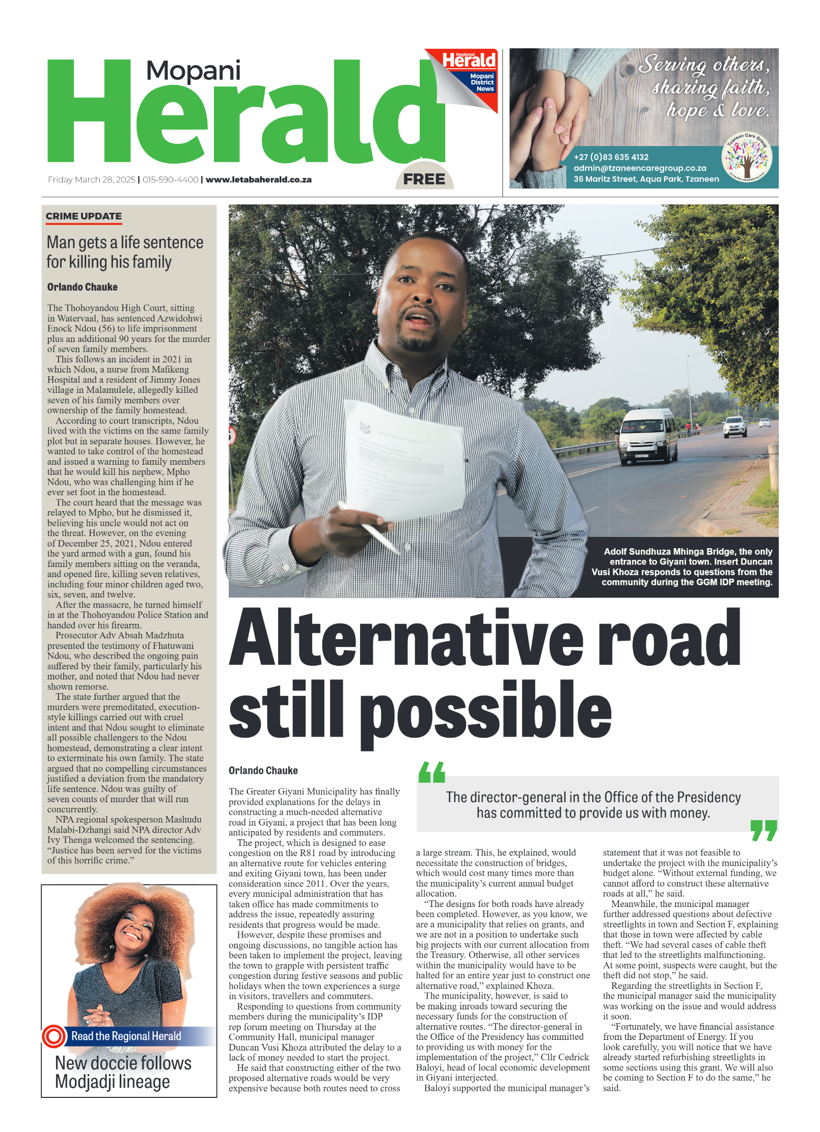 Mopani Herald page 1