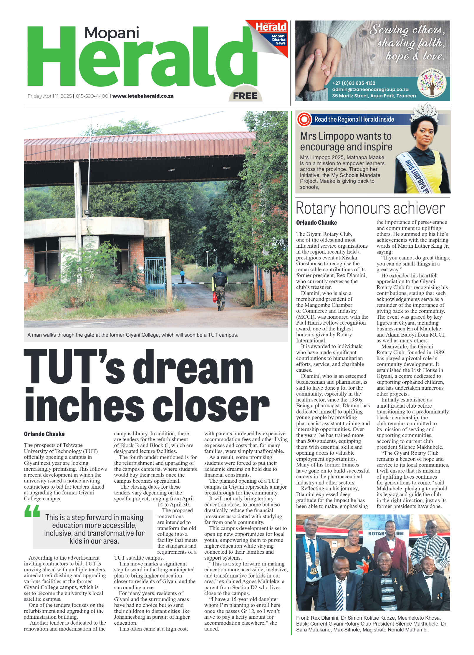 Mopani Herald page 1