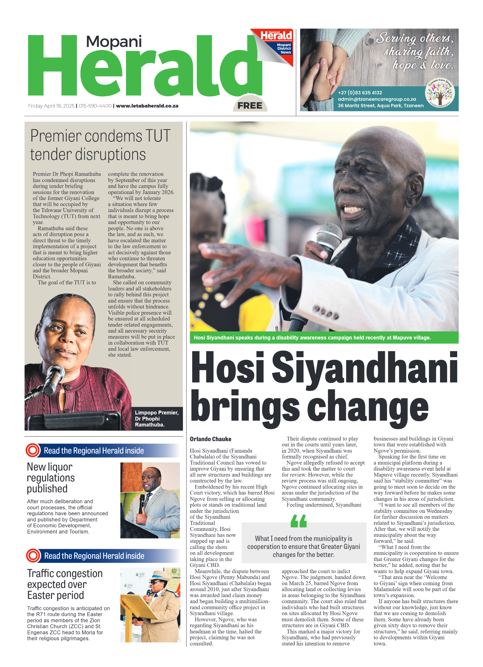 Mopani Herald page 1