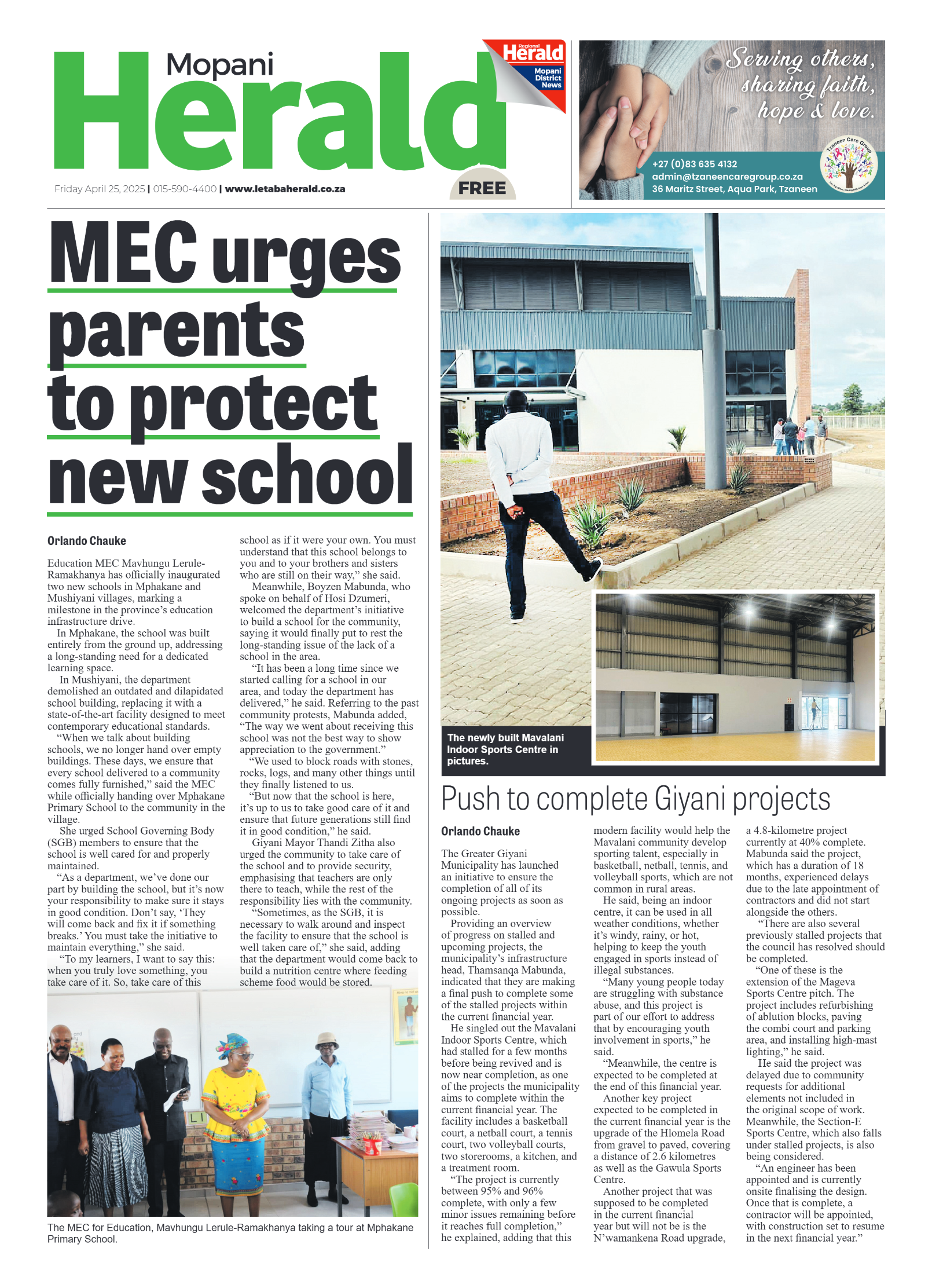 Mopani Herald page 1