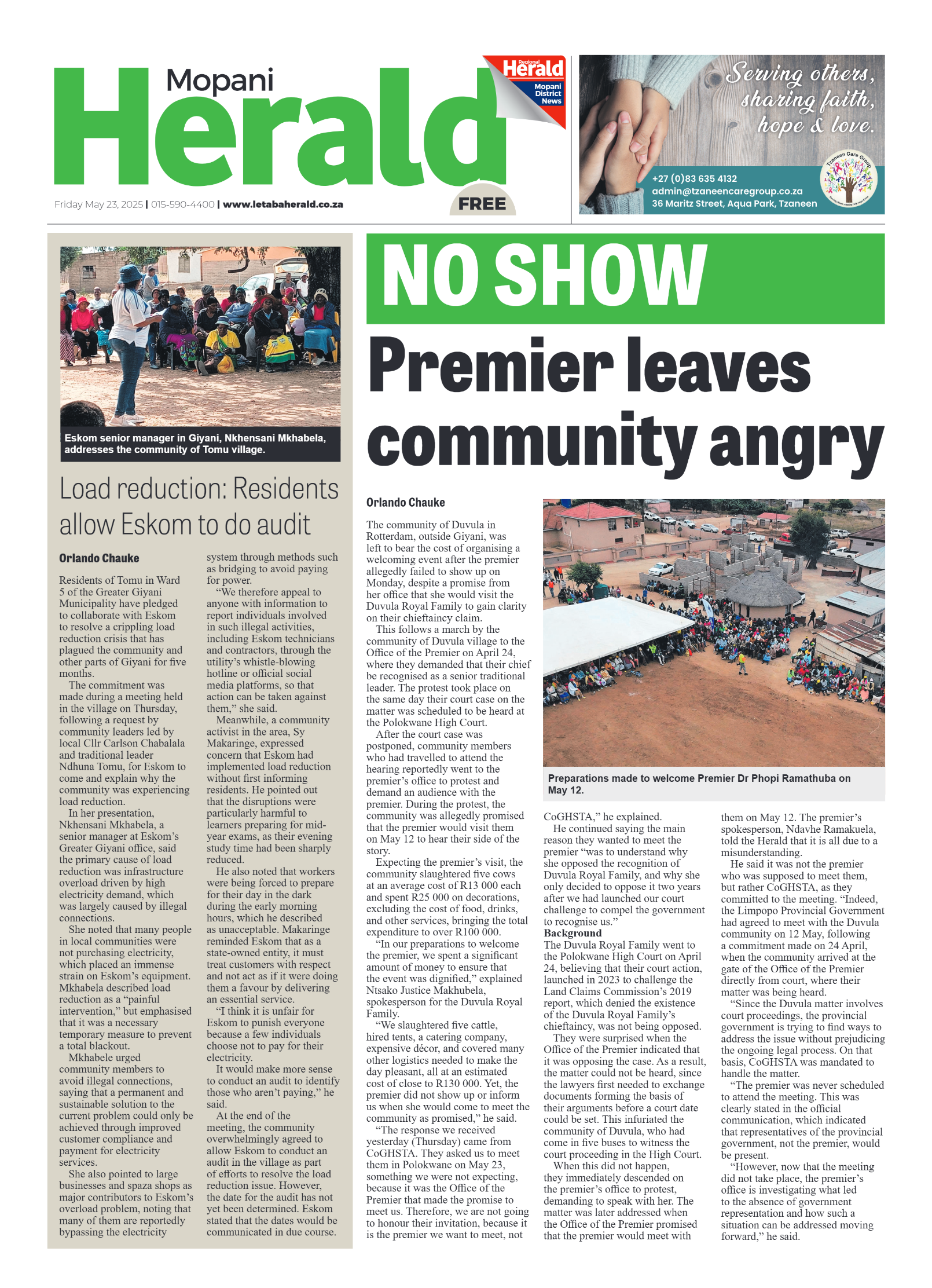 Mopani Herald page 1