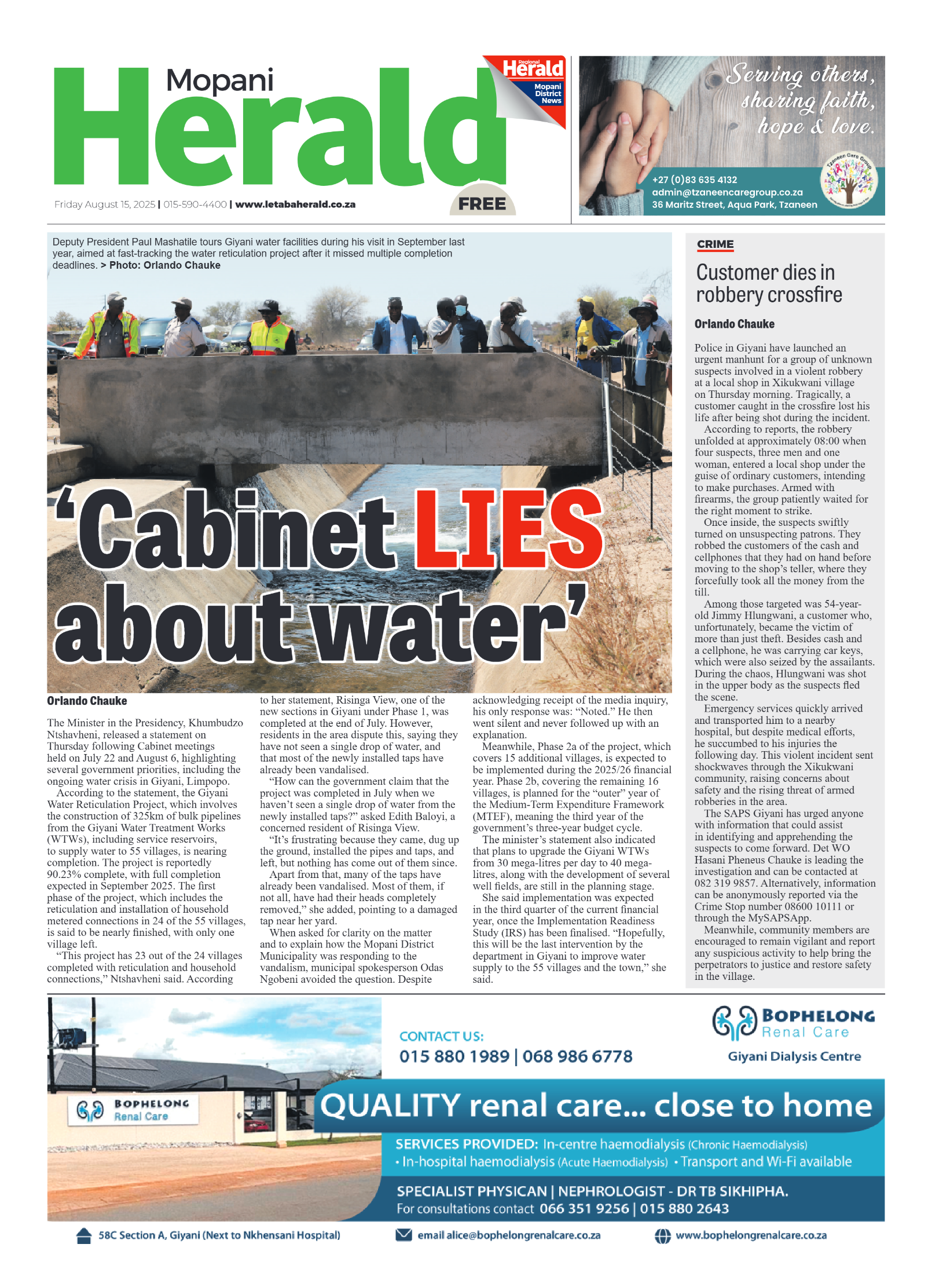 Mopani Herald page 1