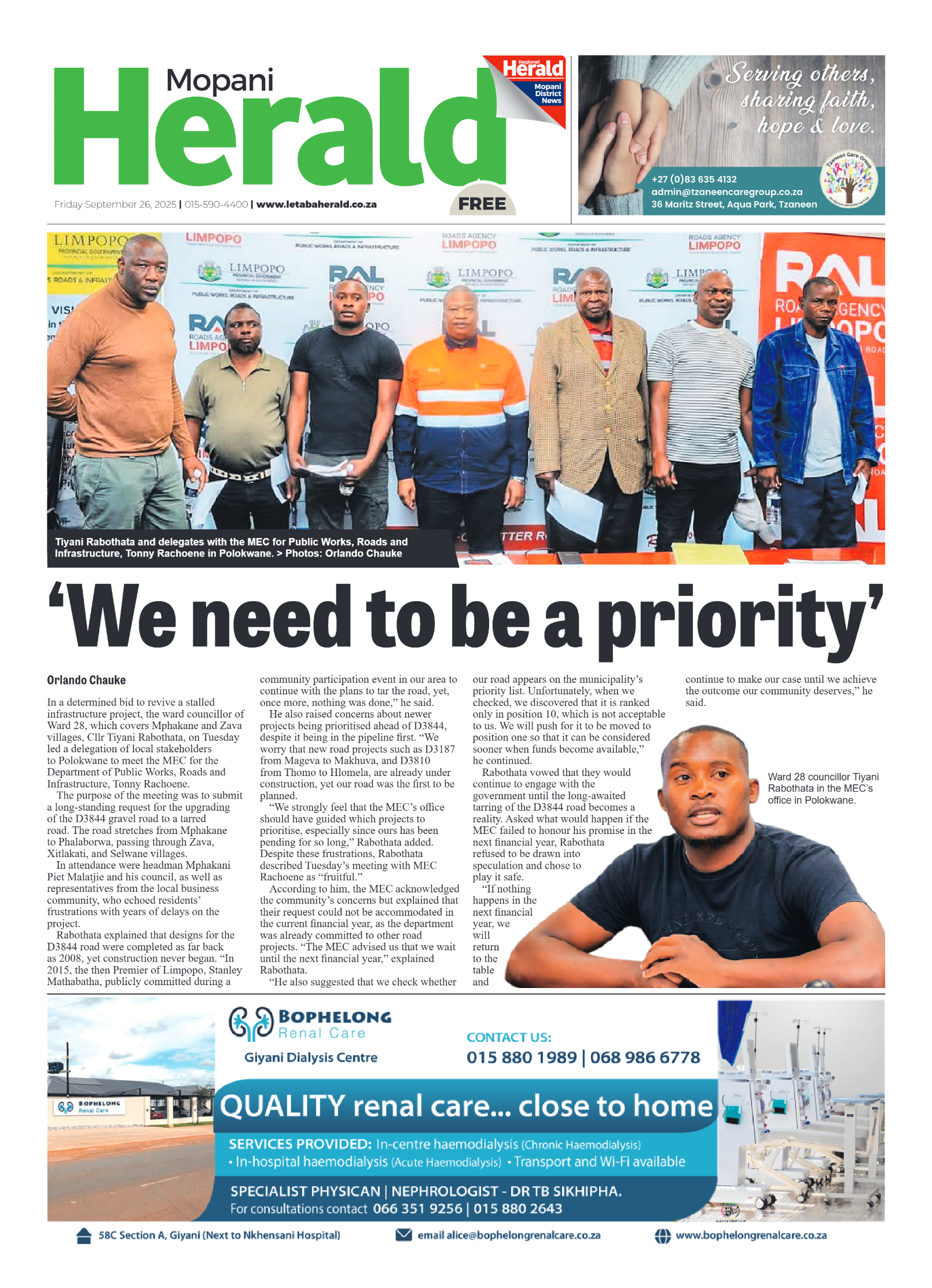 Mopani Herald page 1