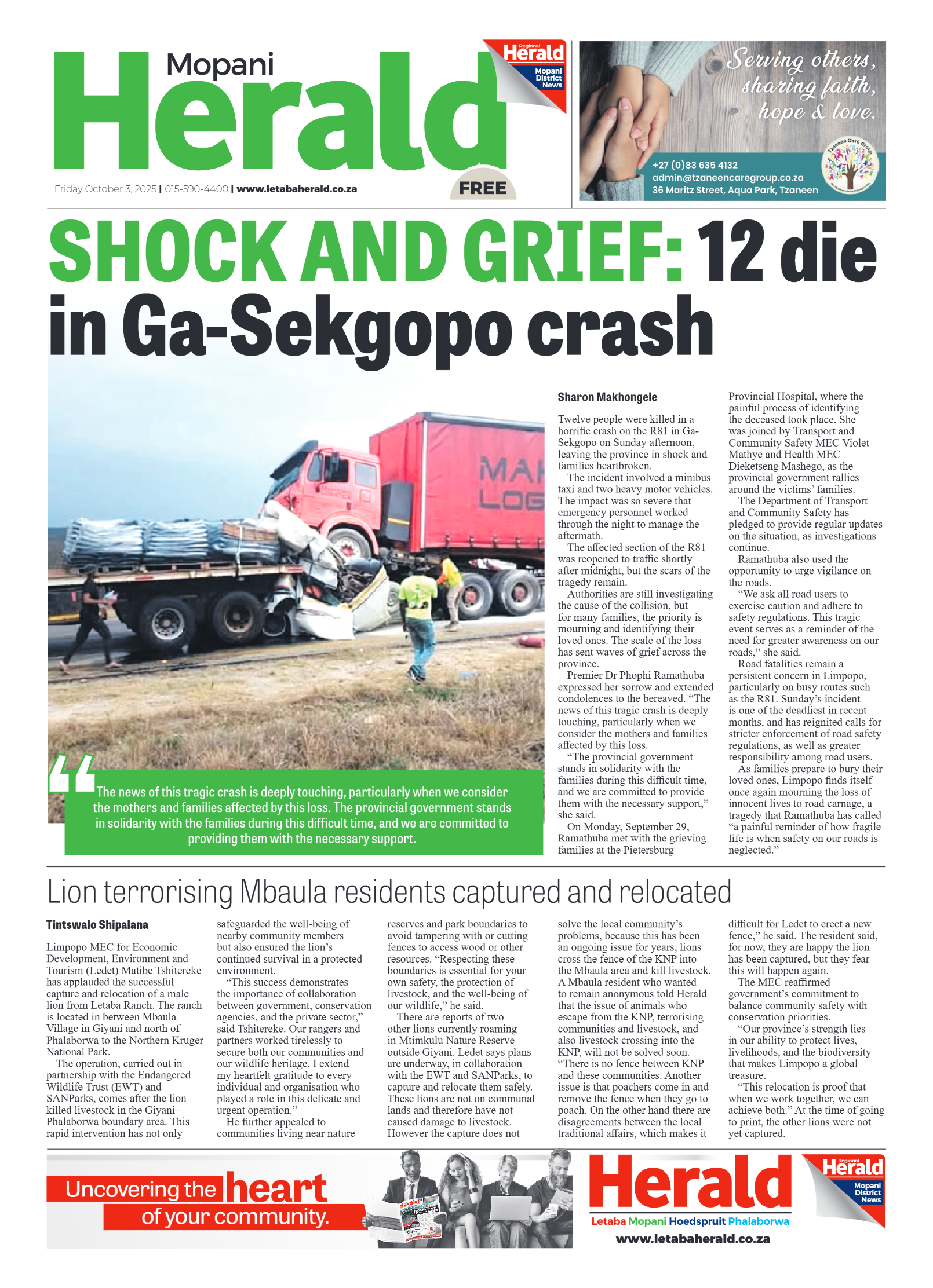 Mopani Herald page 1