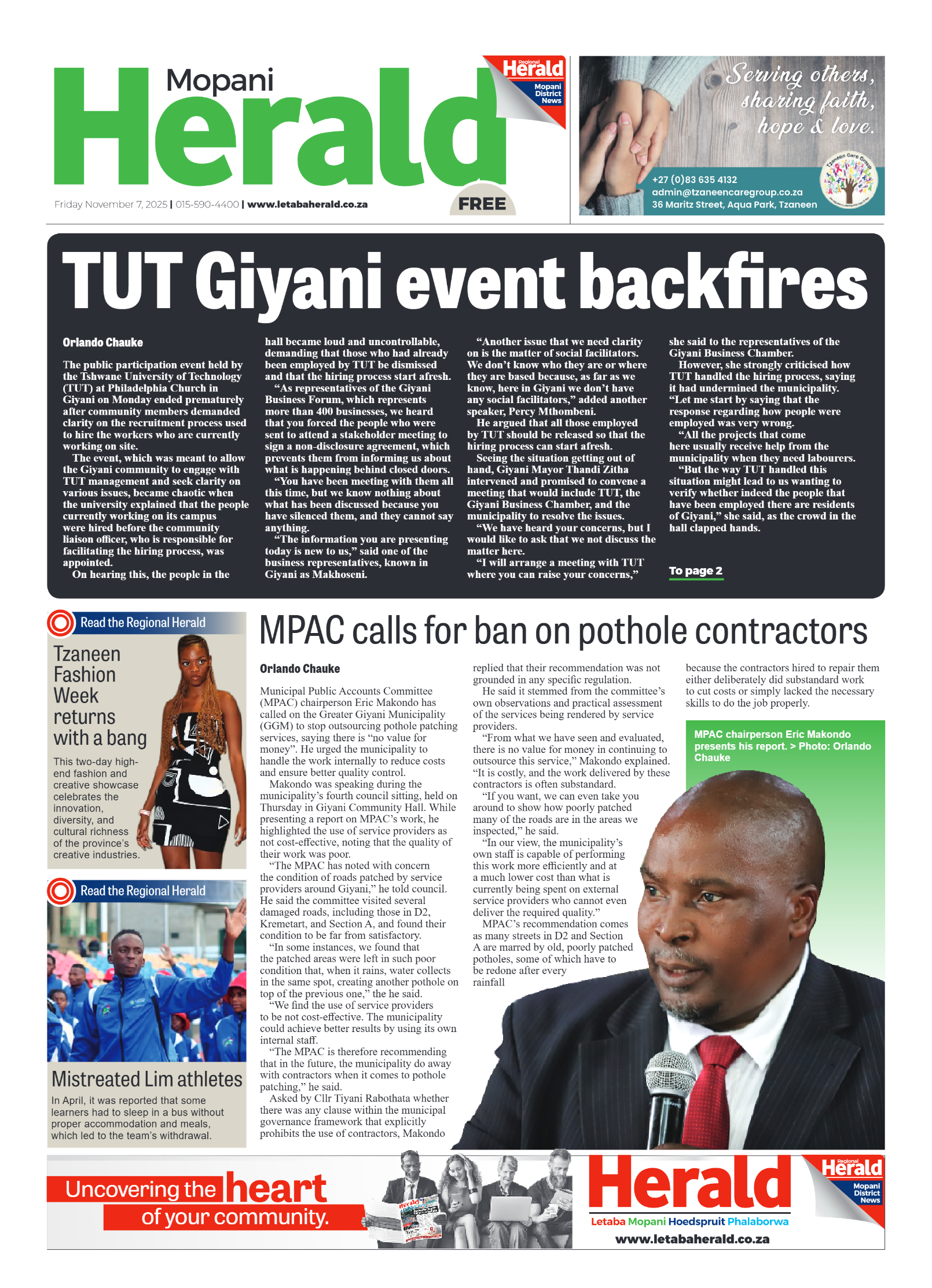 Mopani Herald page 1