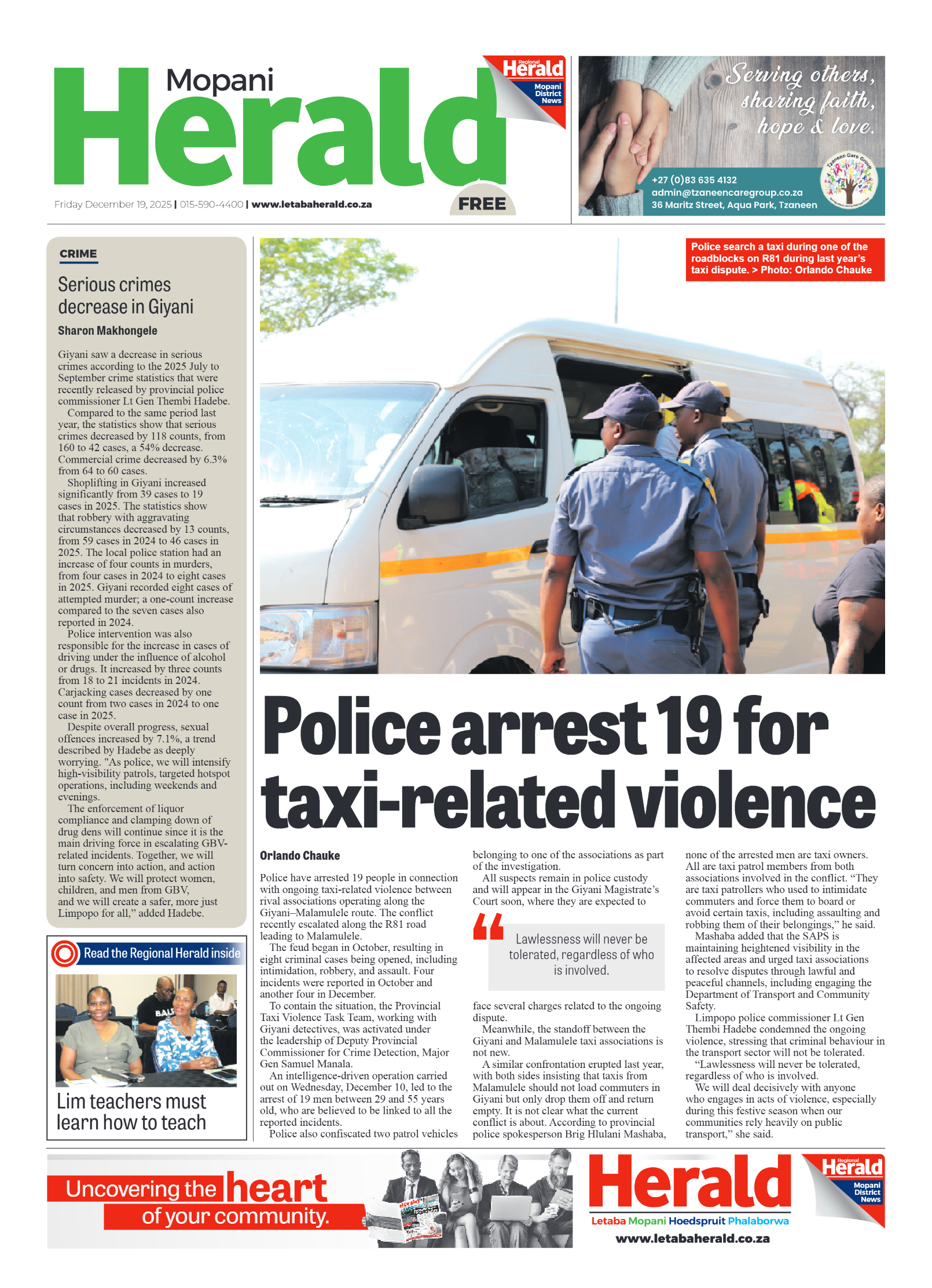 Mopani Herald page 1