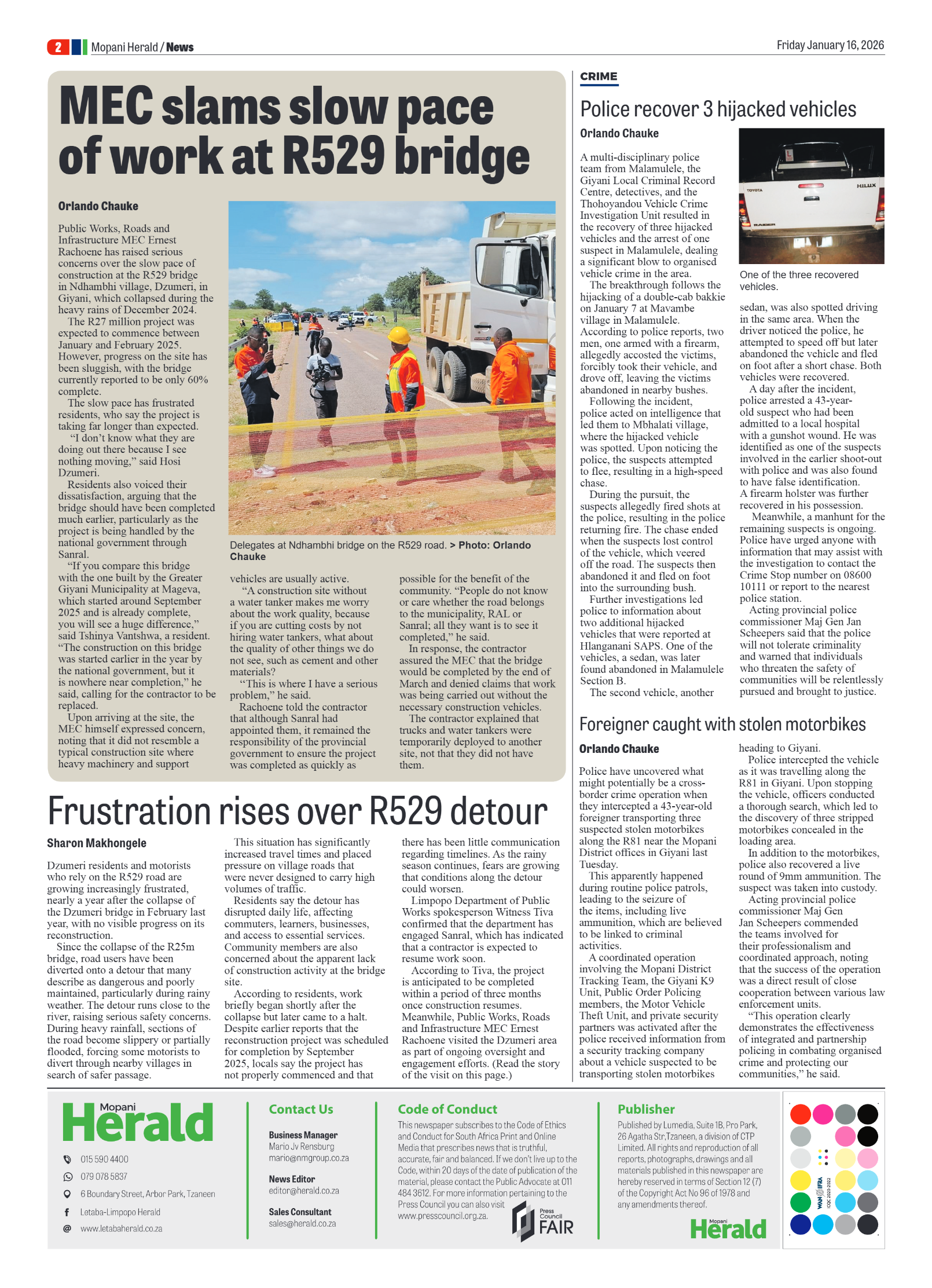 Mopani Herald 16 Jan 2026 page 2