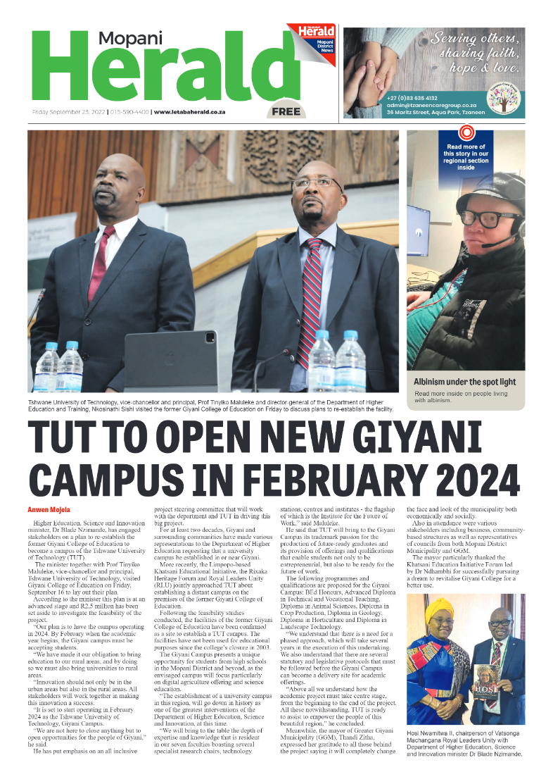 Mopani Herald page 1