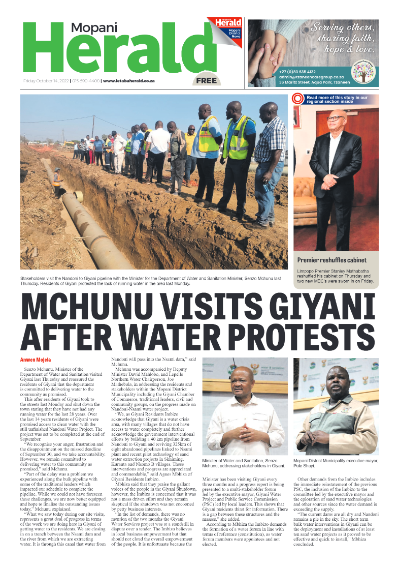 Mopani Herald page 1