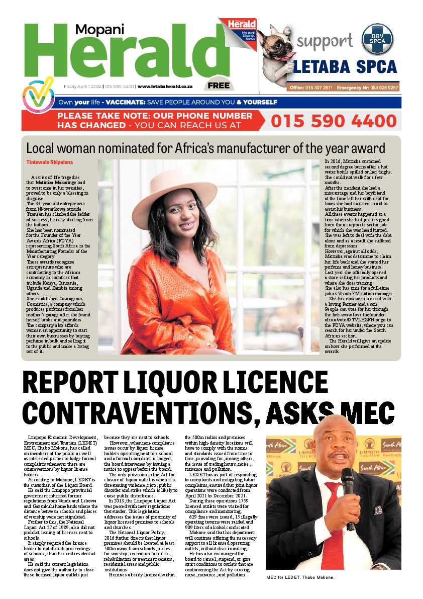 Mopani Herald page 1