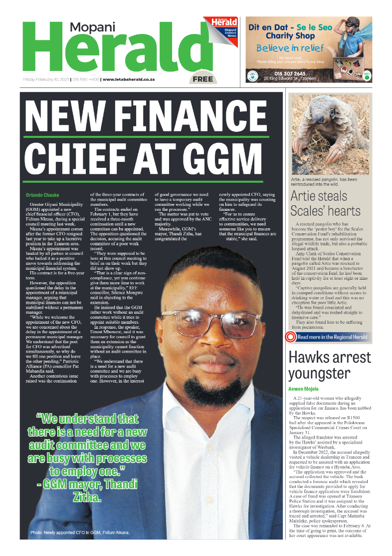 Mopani Herald page 1