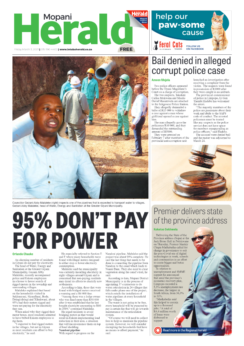 Mopani Herald page 1