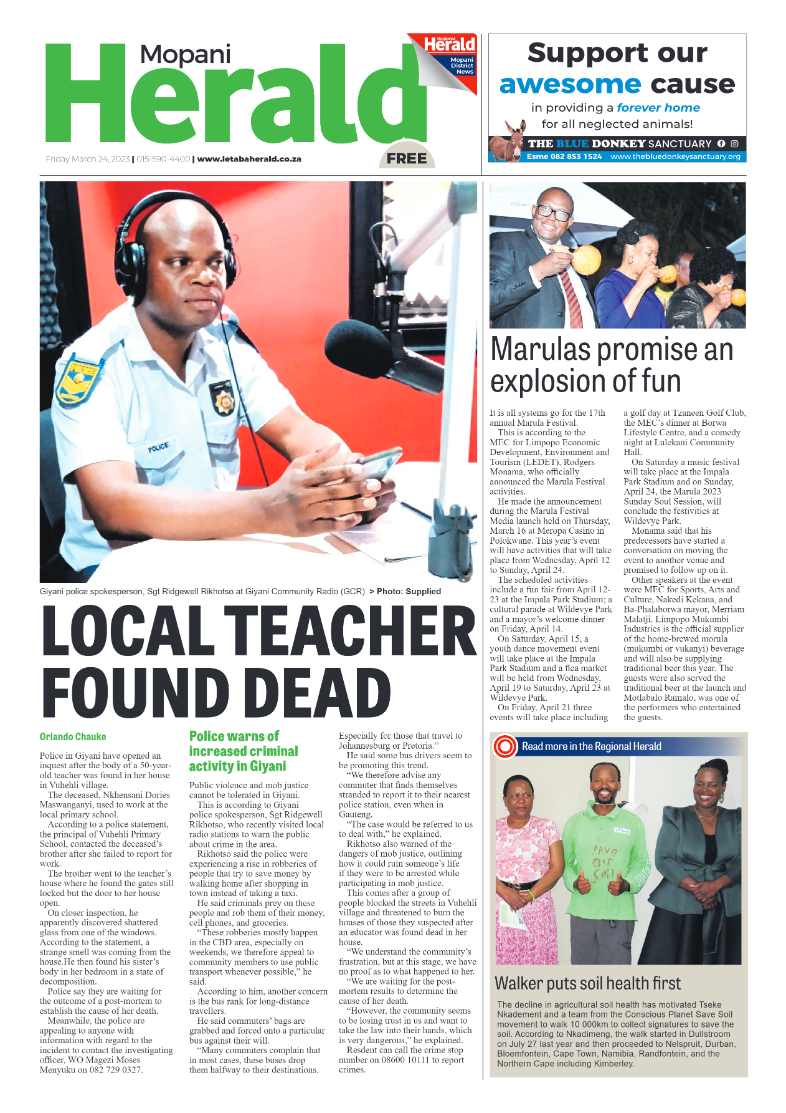 Mopani Herald page 1