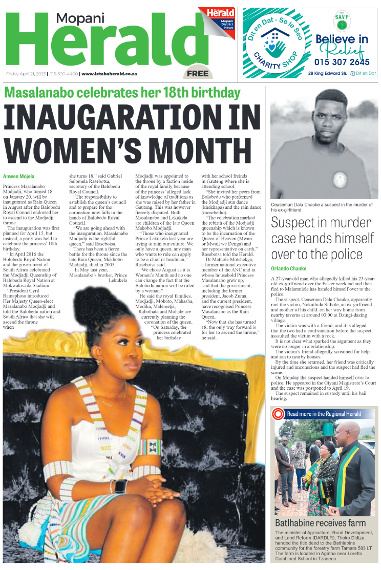 Mopani Herald page 1