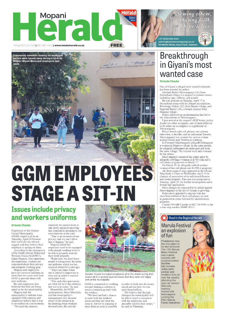 Mopani Herald page 1