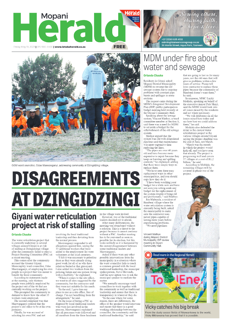 Mopani Herald page 1