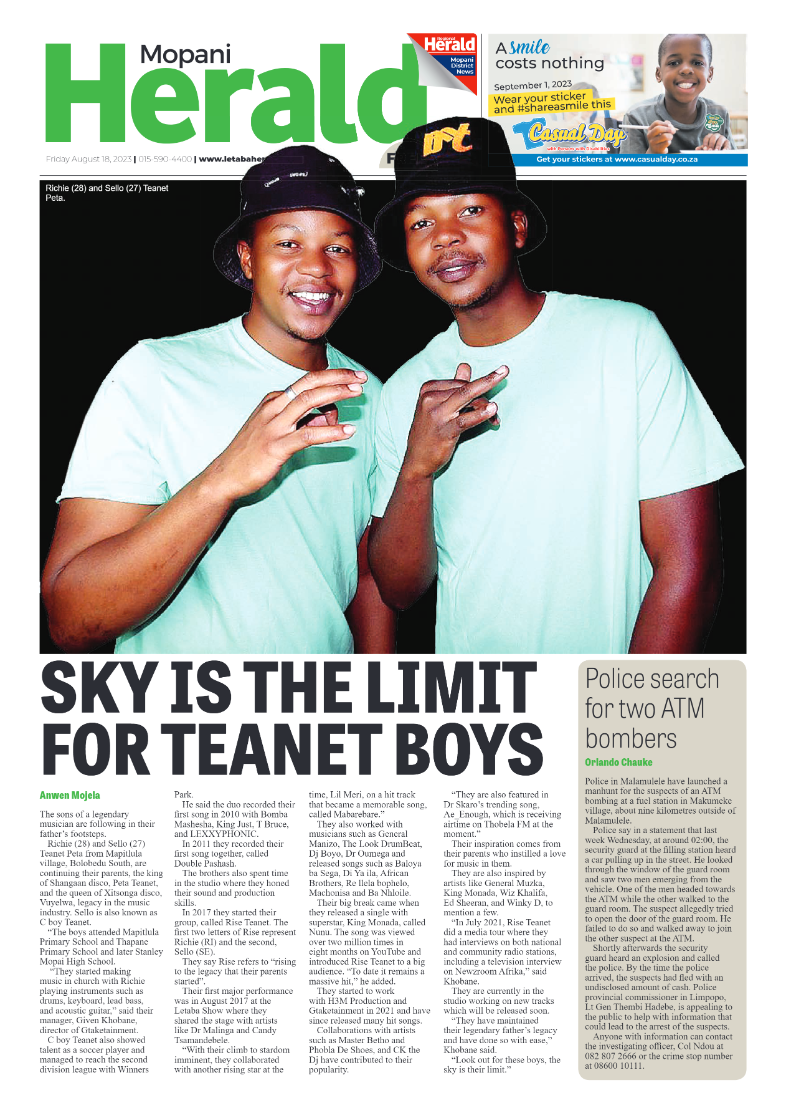 Mopani Herald page 1