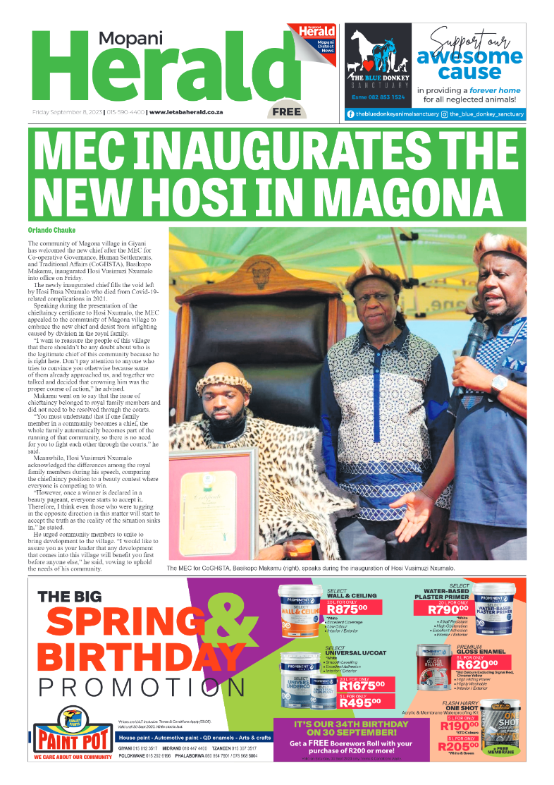 Mopani Herald page 1