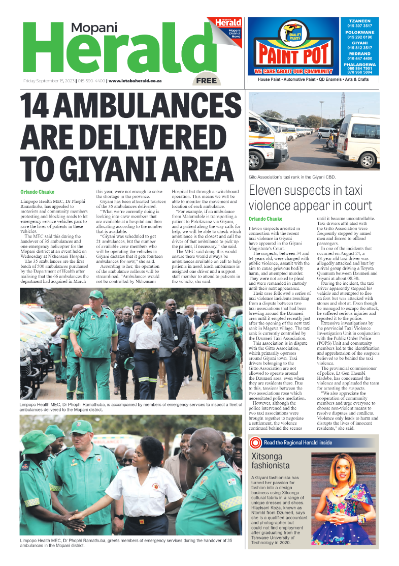 Mopani Herald page 1
