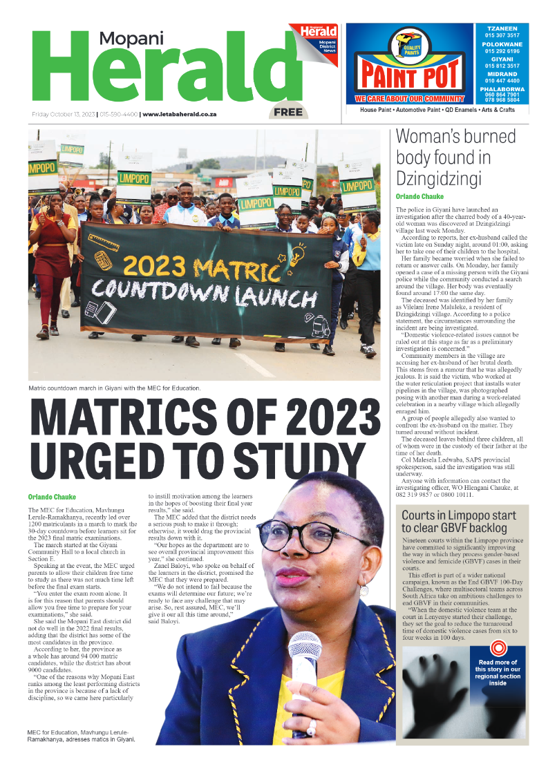 Mopani Herald page 1