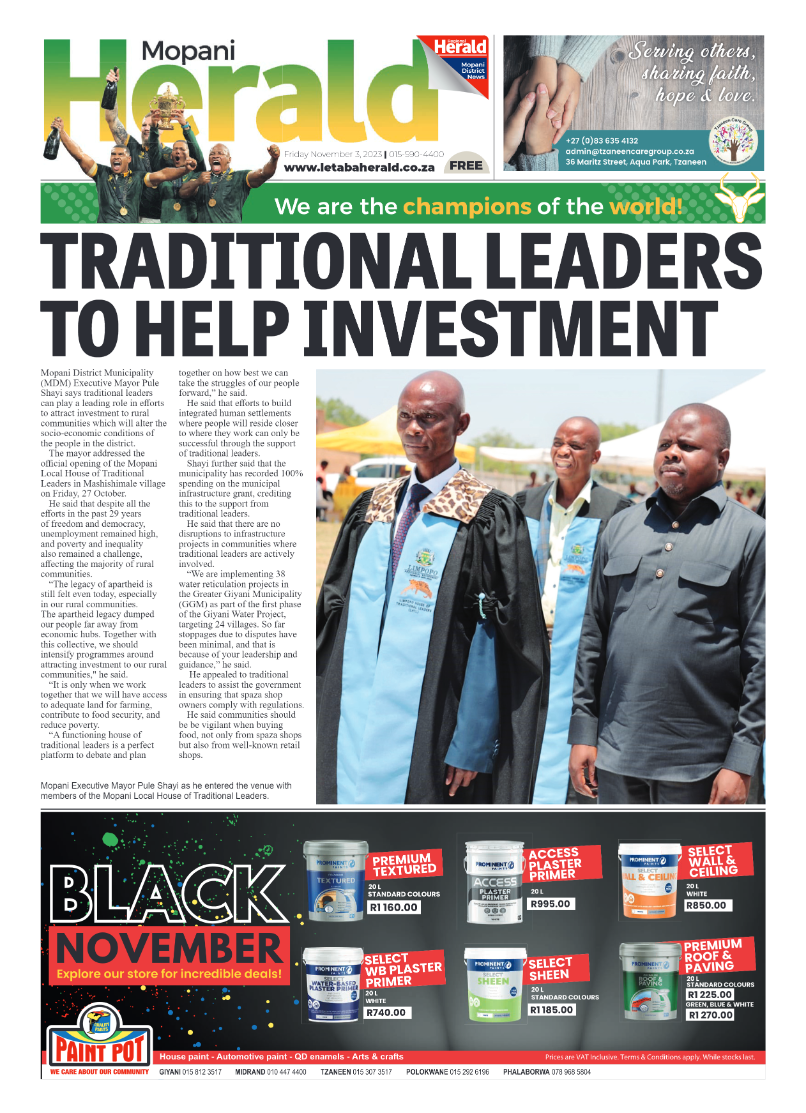 Mopani Herald page 1