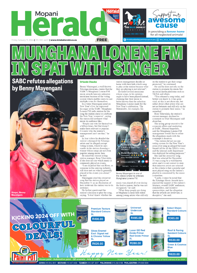 Mopani Herald page 1