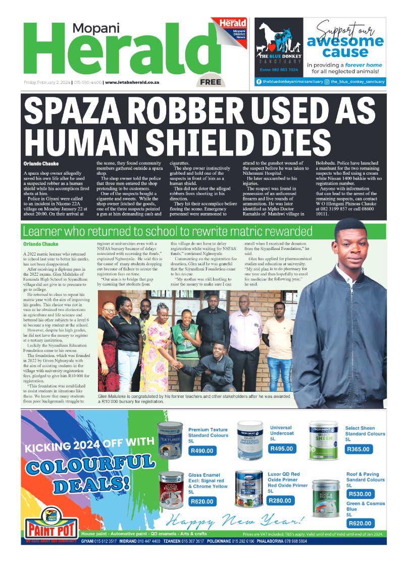 Mopani Herald page 1