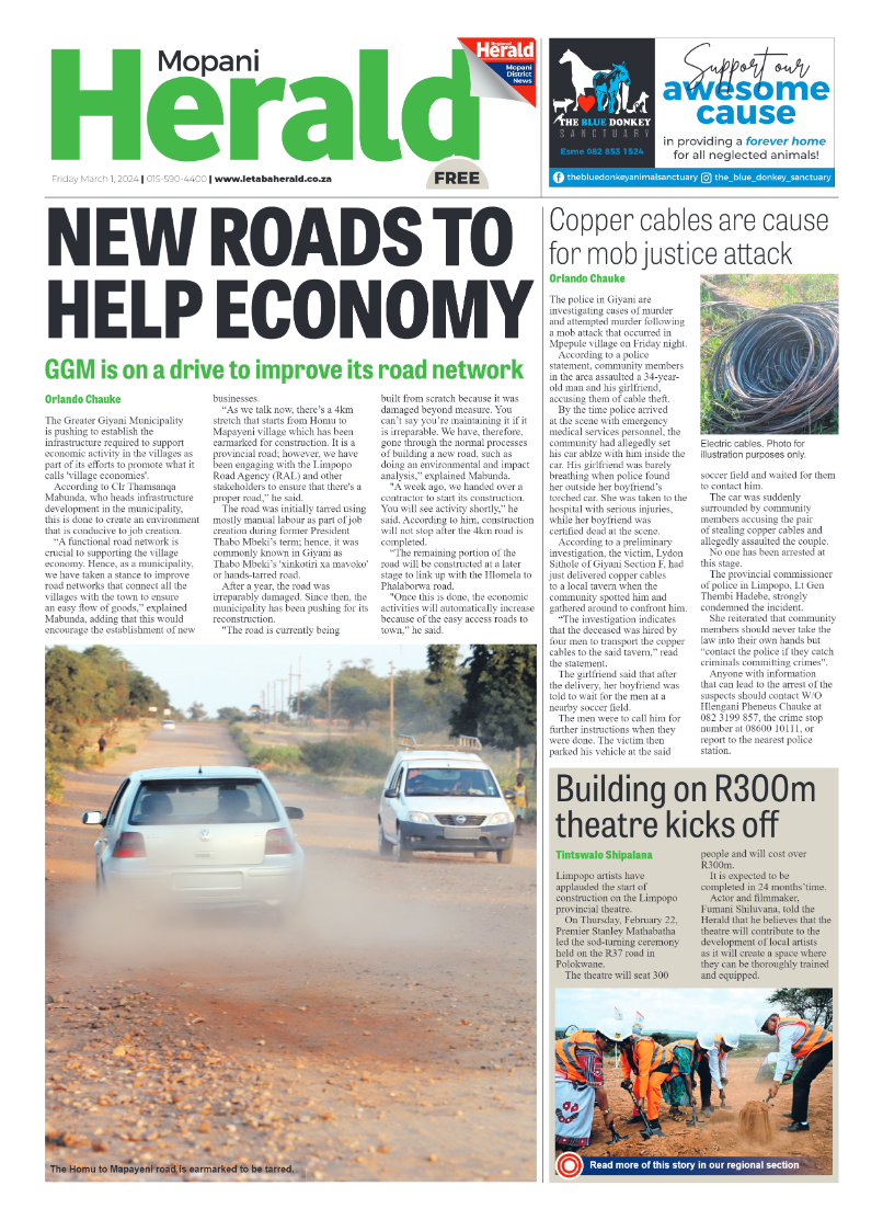 Mopani Herald page 1