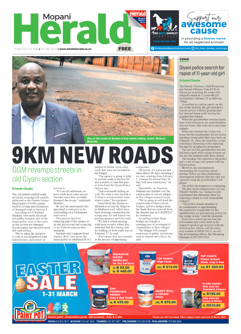 Mopani Herald page 1