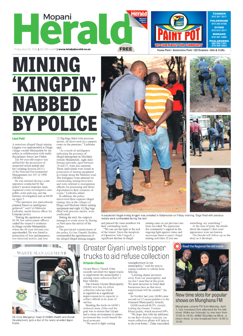Mopani Herald page 1