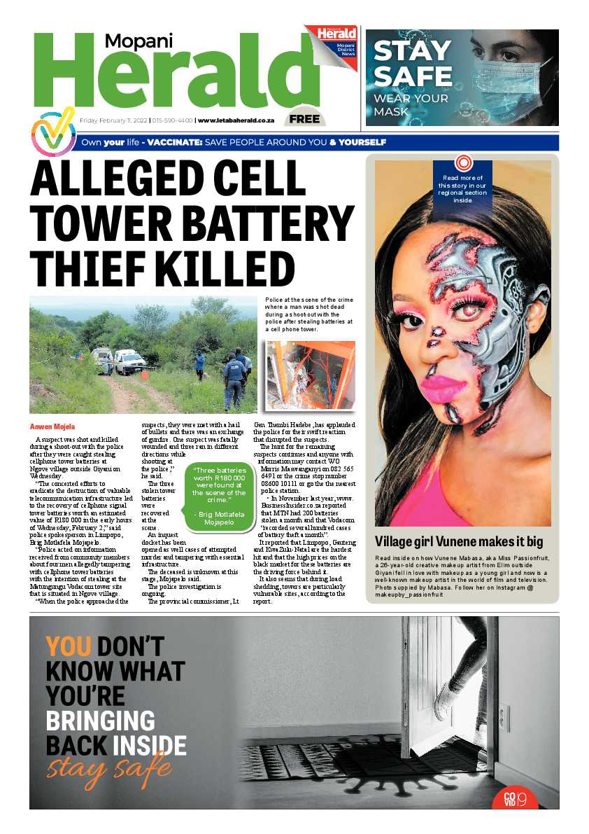Mopani Herald 11 Feb 2022 page 1