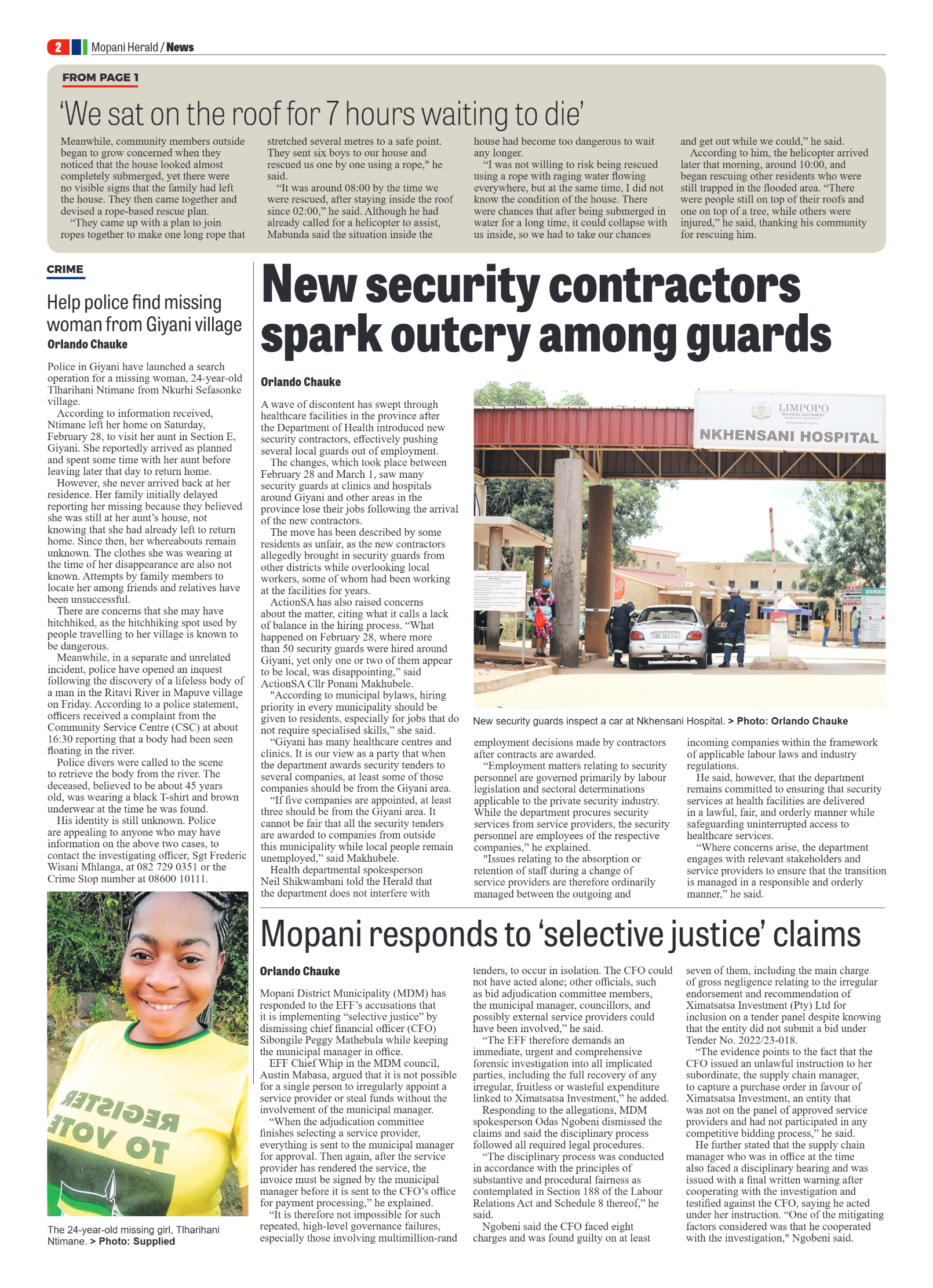 Mopani Herald 13 March 2026 page 2