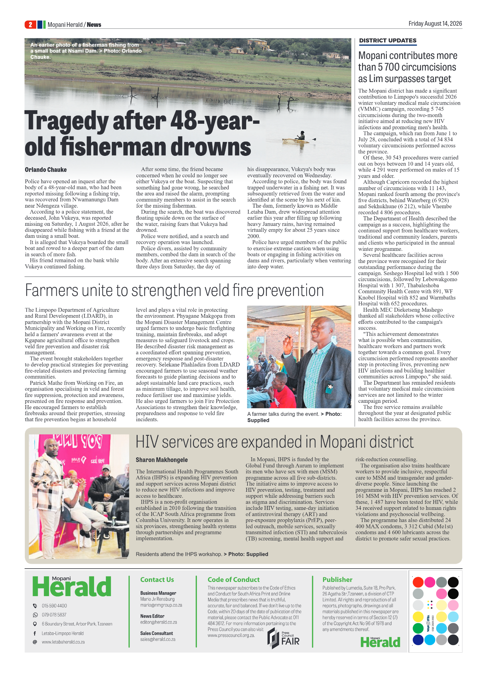 Mopani Herald 14 August 2026 page 2