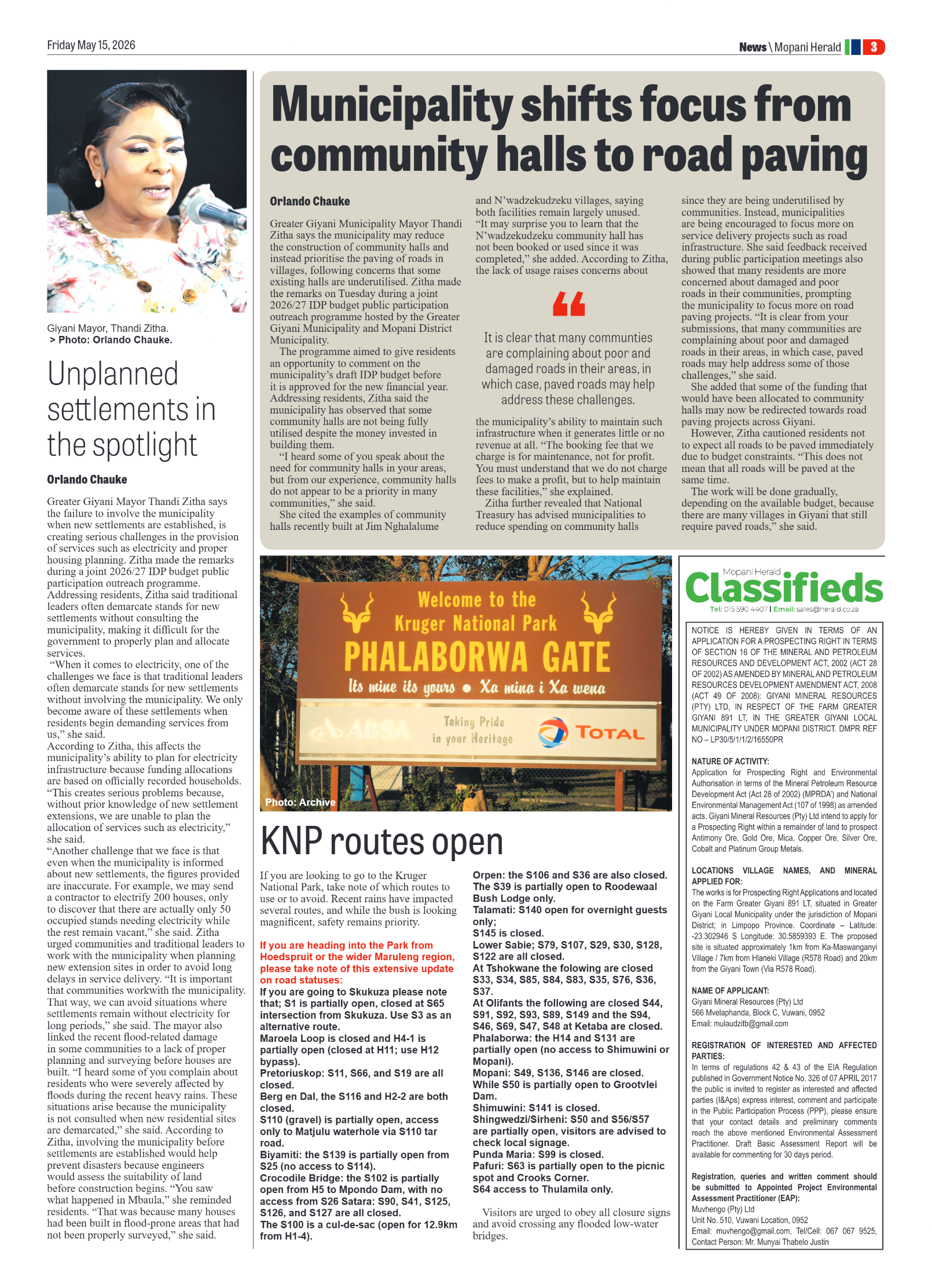 Mopani Herald 15 May 2026 page 7